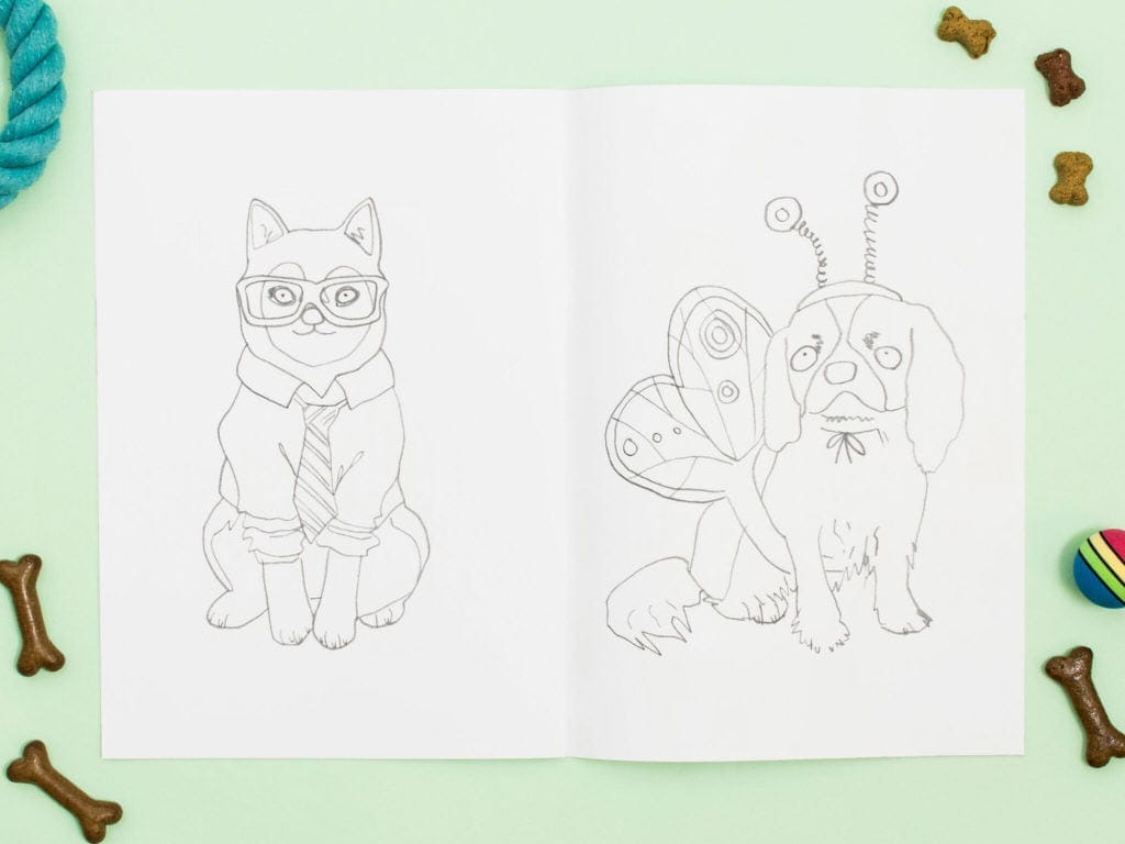 Jo Clark Design Colouring book Doggy Dress-Up Colouring Book (7707558379768)