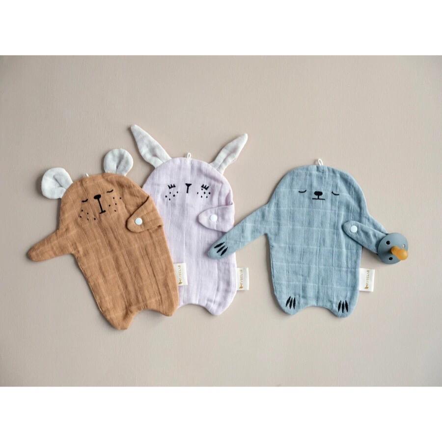 Fabelab Soft Toy Fabelab Pacifier Cuddle Bear Caramel (7715308011768)