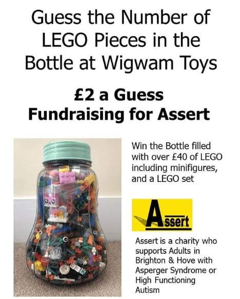 Win a huge bottle of Lego and support Autism Charity Assert | Wigwam Toys Brighton