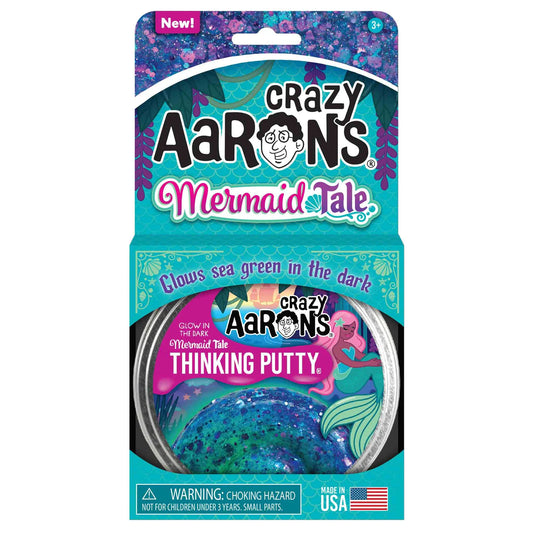 Crazy Aaron's Glow in the Dark Mermaid Tale Thinking Putty