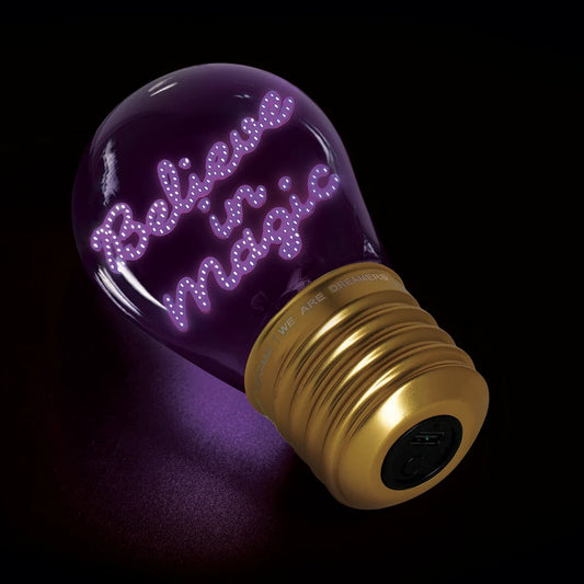 Legami Decorative Lightbulb-Shaped Table Lamp - Believe in Magic - Bulb Fiction