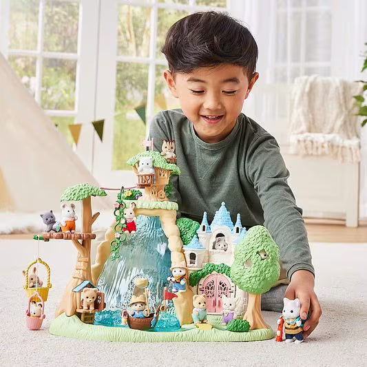 Sylvanian Families Exciting Exploration Set Latte Cat Brother & Baby