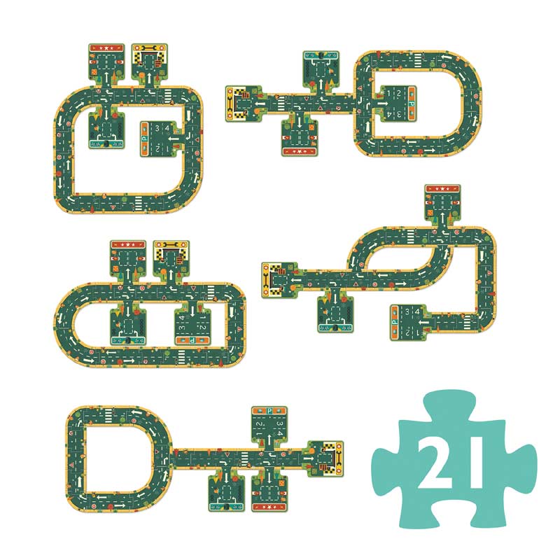 Djeco DJ07162 Pop to Play Puzzle - Roads