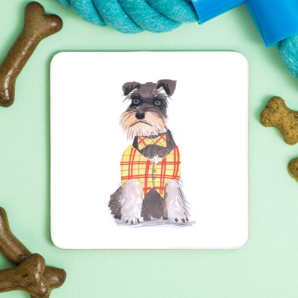 Jo Clark Design Schnauzer Dog Coaster