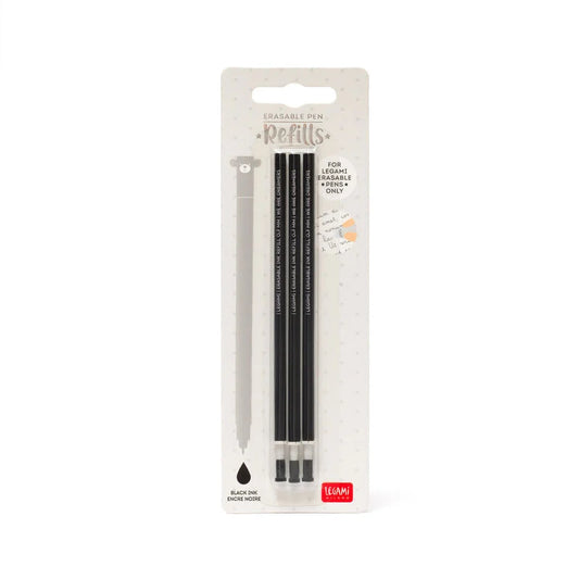 Legami Refill Eraseable Pen Refill Set - Black