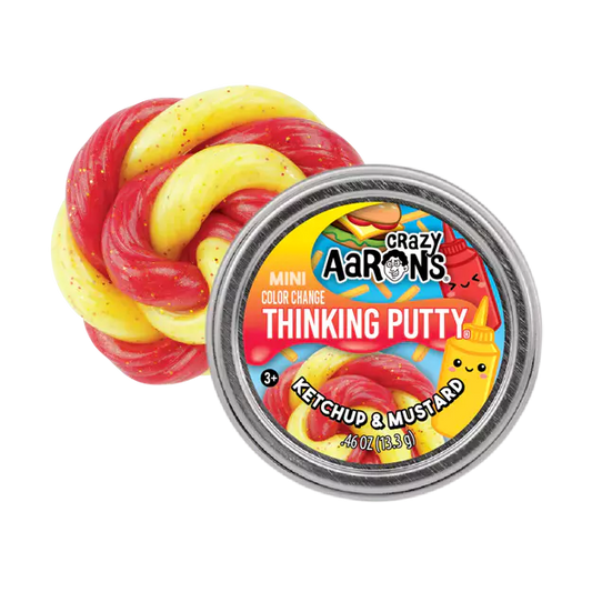 Crazy Aaron's Thinking Putty Mini Tin Assortment - Ketchup & Mustard