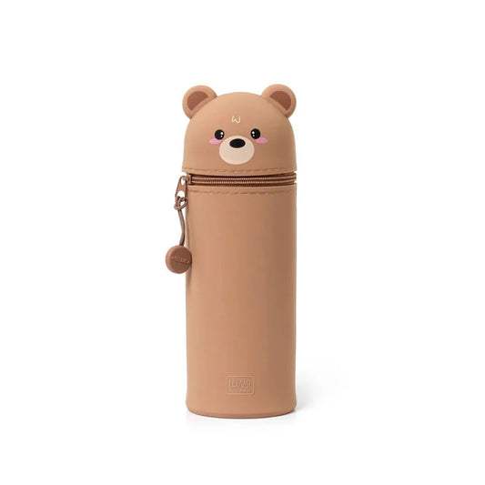 Cute and practical! The Legami Kawaii 2-in-1 Teddy Bear pencil case is soft silicone and transforms into a pen holder in seconds.