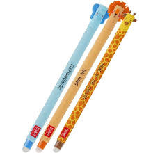 Legami Set of 3 Erasable Gel Pens - Wild savannah