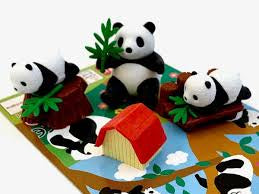 Iwako Puzzle Erasers- Panda Family