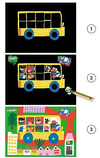 Djeco DJ00040 Scratch Boards Learning about vehicles