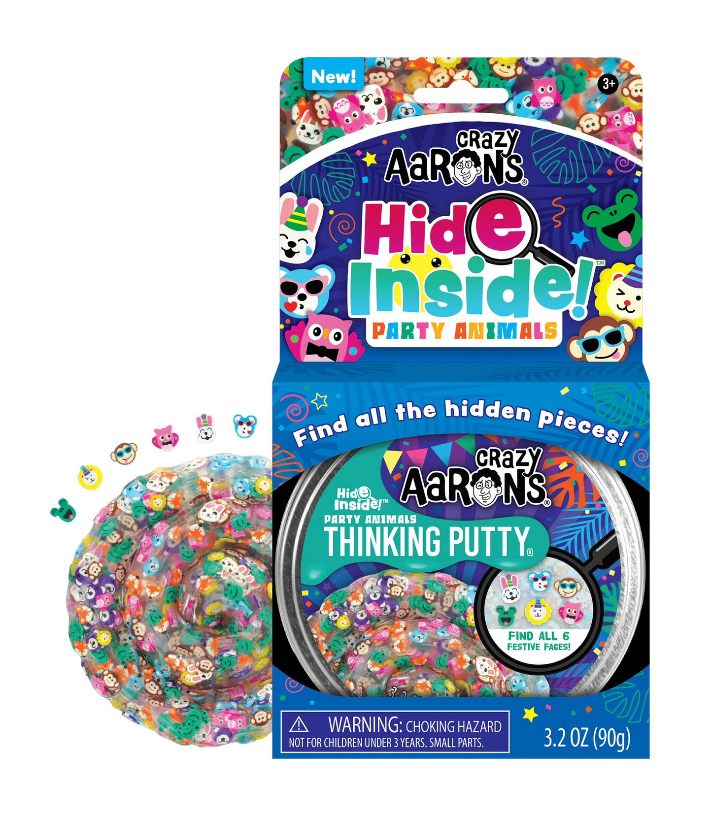 Crazy Aaron's Thinking Putty Hide Inside - Party Animals