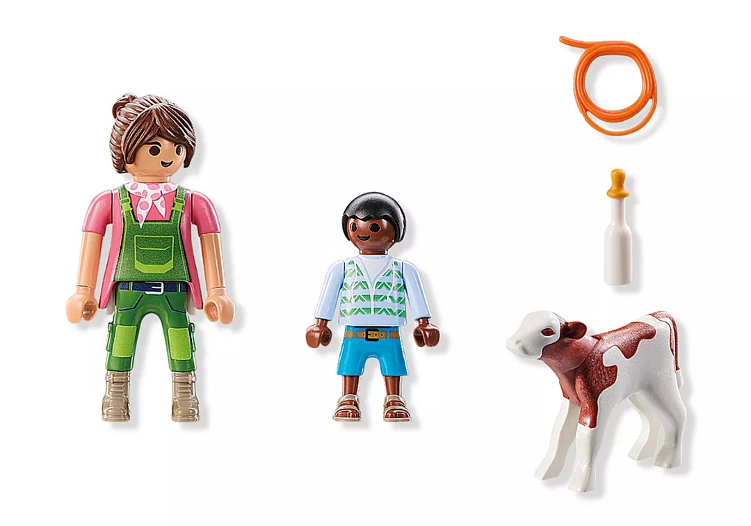 Playmobil - DuoPack Farmer with Calf