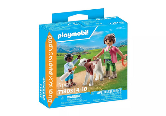 Playmobil - DuoPack Farmer with Calf