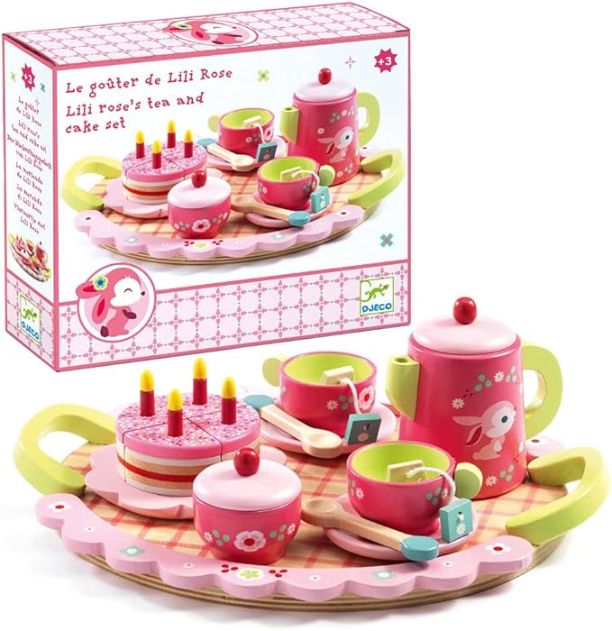 Djeco DJ06639 Lili rose’s tea and cake set
