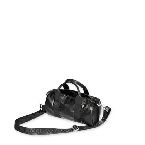 LOQI METALLIC Black Small Weekender