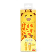 Legami kawaii 2-in-1 silicone pencil case giraffe