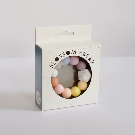 Blossom and Bear Teething ring - Pastel