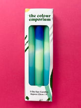 The Colour Emporium OCEAN BLUES Dip Die Dinner Candle Trio