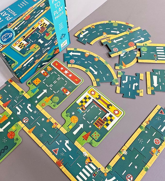 Djeco DJ07162 Pop to Play Puzzle - Roads