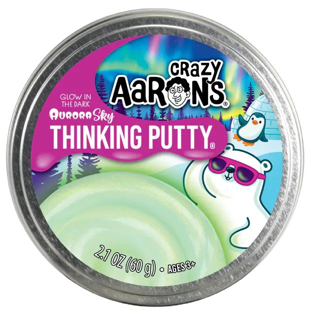 Crazy Aaron's Thinking Putty 3.5 inch - Aurora Sky