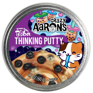 Crazy Aarons Thinking Putty 3.5 inch - Brown Sugar Boba