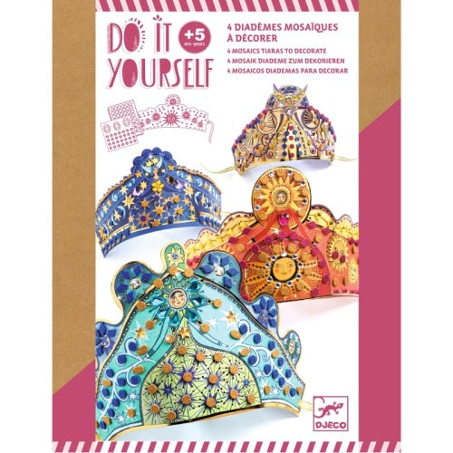 Djeco DJ07909 Do It Yourself Mosaic Tiaras Enchantress