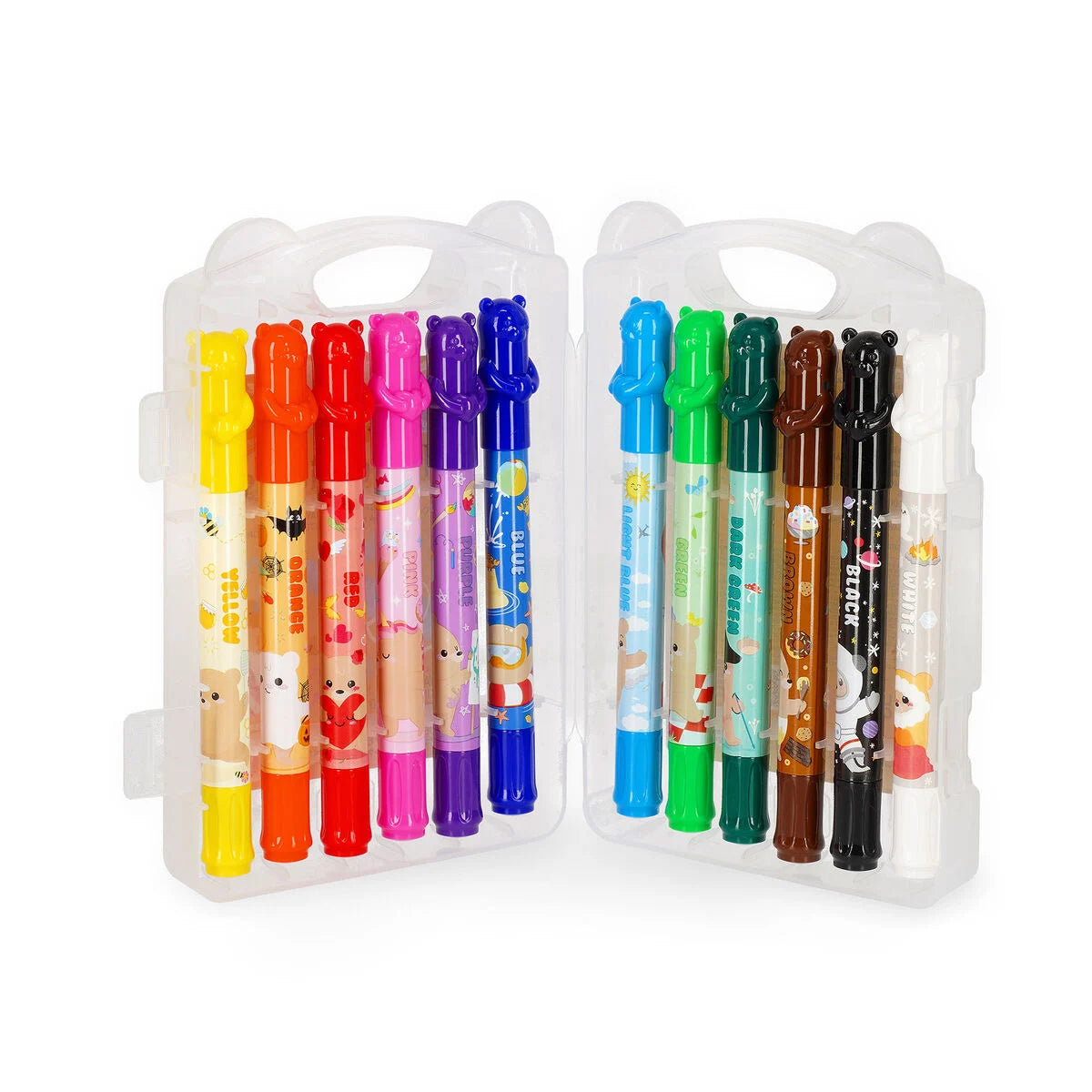 Legami Teddy Friends - Twist Up Wax Crayons