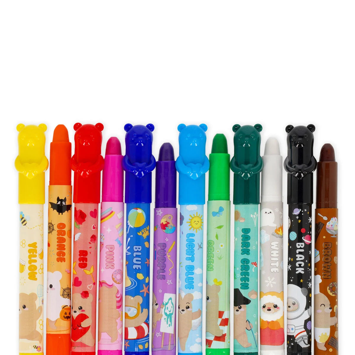 Legami Teddy Friends - Twist Up Wax Crayons