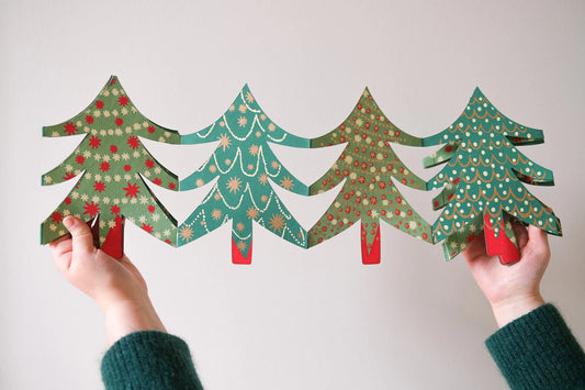 East End Press Christmas Trees Concertina Garland