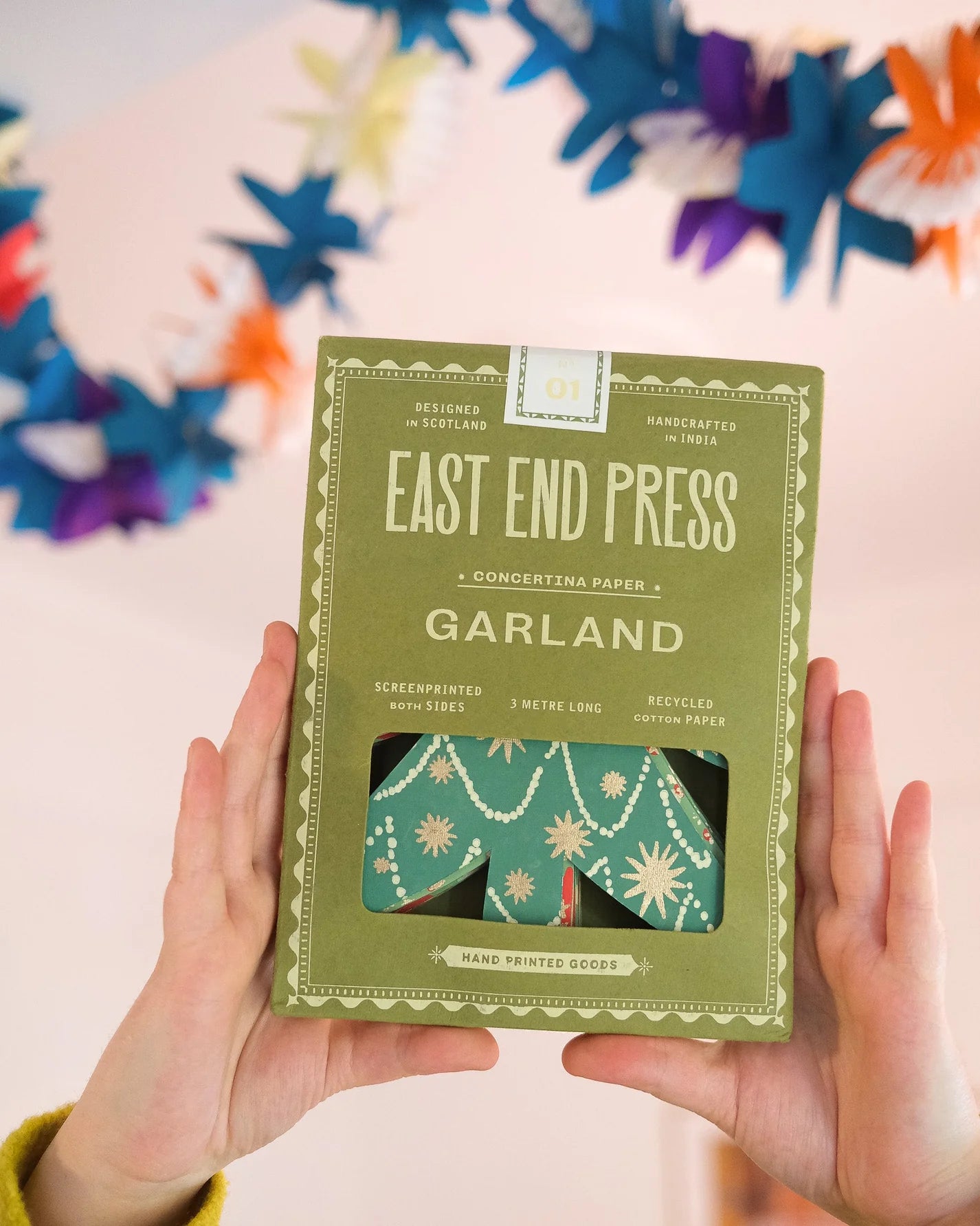 East End Press Christmas Trees Concertina Garland