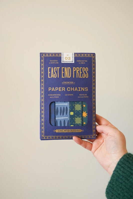 East End Press Paper Chain Kit - Blue & Yellow