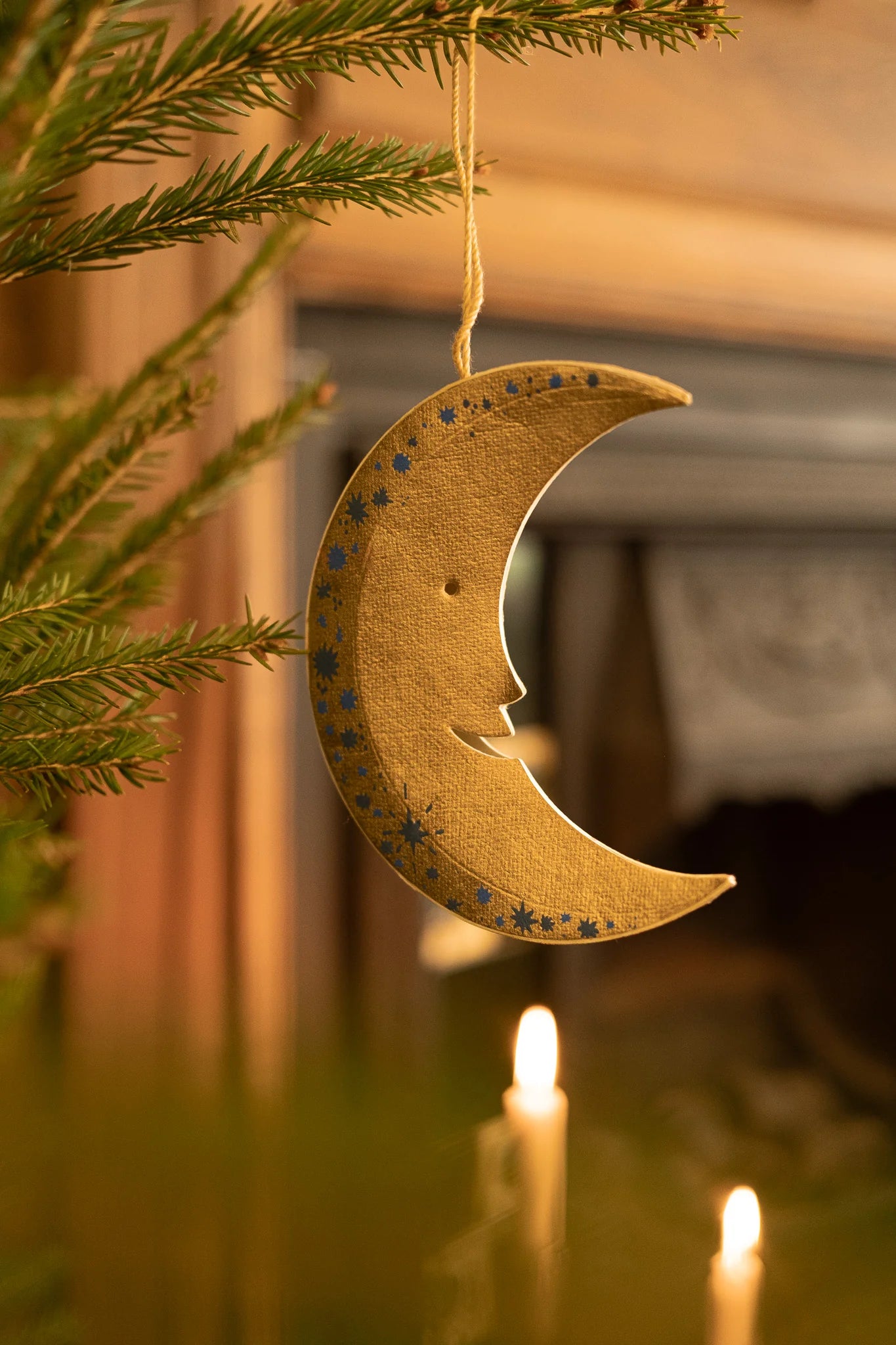 East End Press Shimmering Man on the Moon Board Ornament