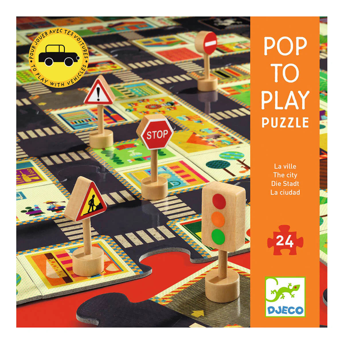 Djeco DJ07161 Pop to Play Puzzle - City