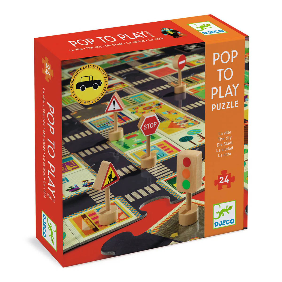 Djeco DJ07161 Pop to Play Puzzle - City