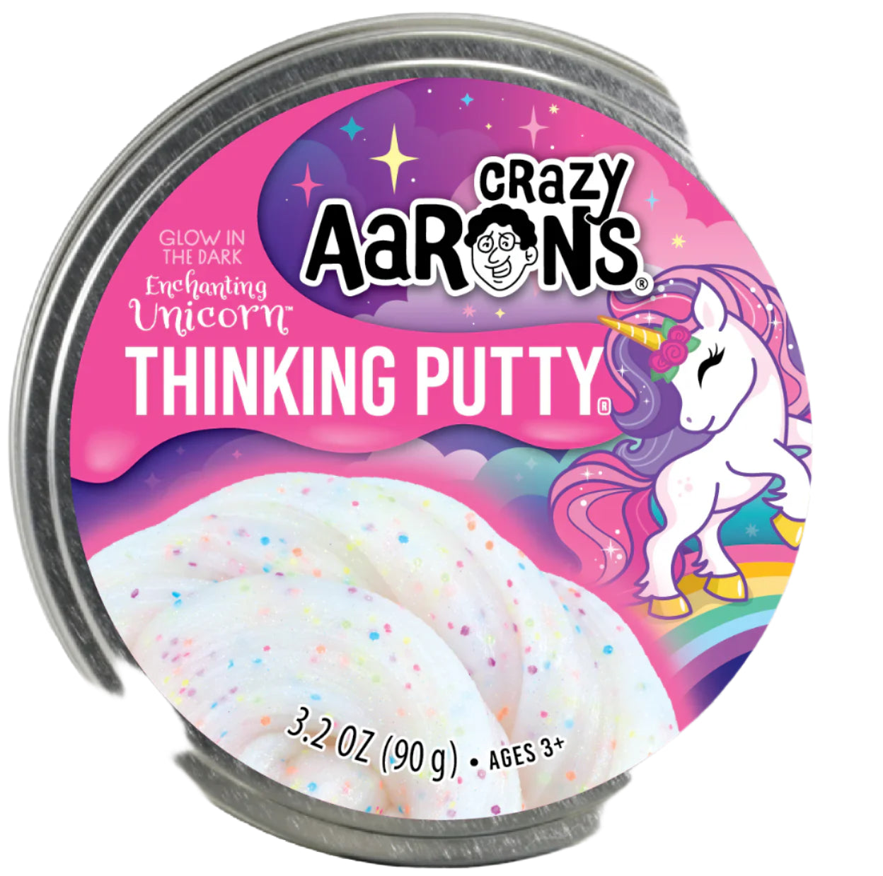 Crazy Aaron's Thinking Putty - Glowbright - Enchanting Unicorn