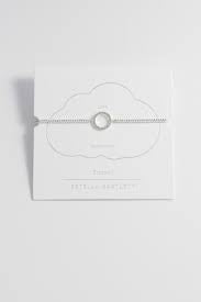 Estella Bartlett White Cz Circle Louise Bracelet - Silver Plated