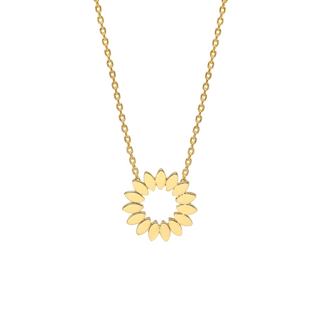 Estella Bartlett Modern Floral Necklace - Gold Plated