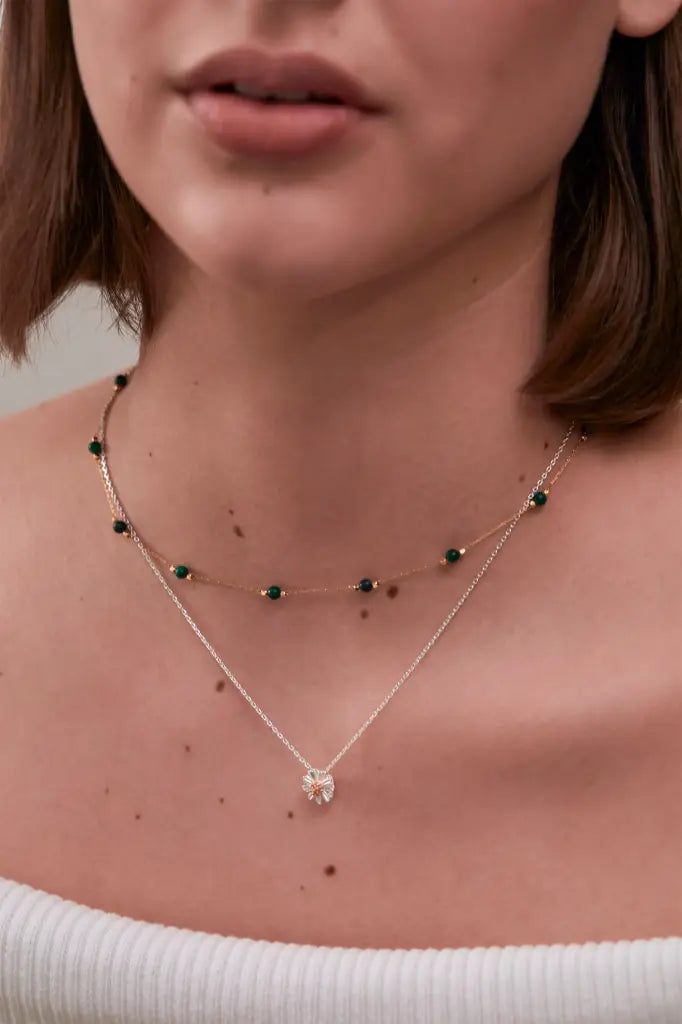 Estella Bartlett Wellness Malachite Paperlink Necklace