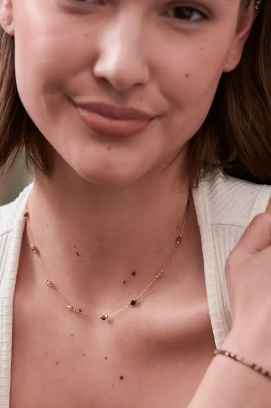 Estella Bartlett Wellness Tourmaline Paperlink Necklace