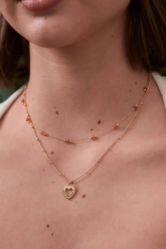 Estella Bartlett Wellness Carnelian Paperlink Necklace