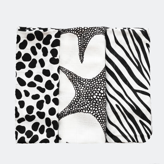 Etta Loves ANIMAL PRINT MUSLIN 3-PACK