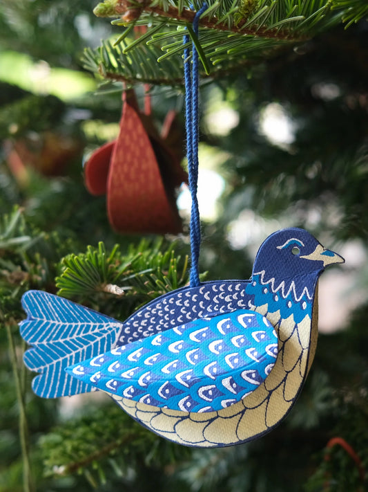 East End Press Dove Screen-Printed Board Decoration