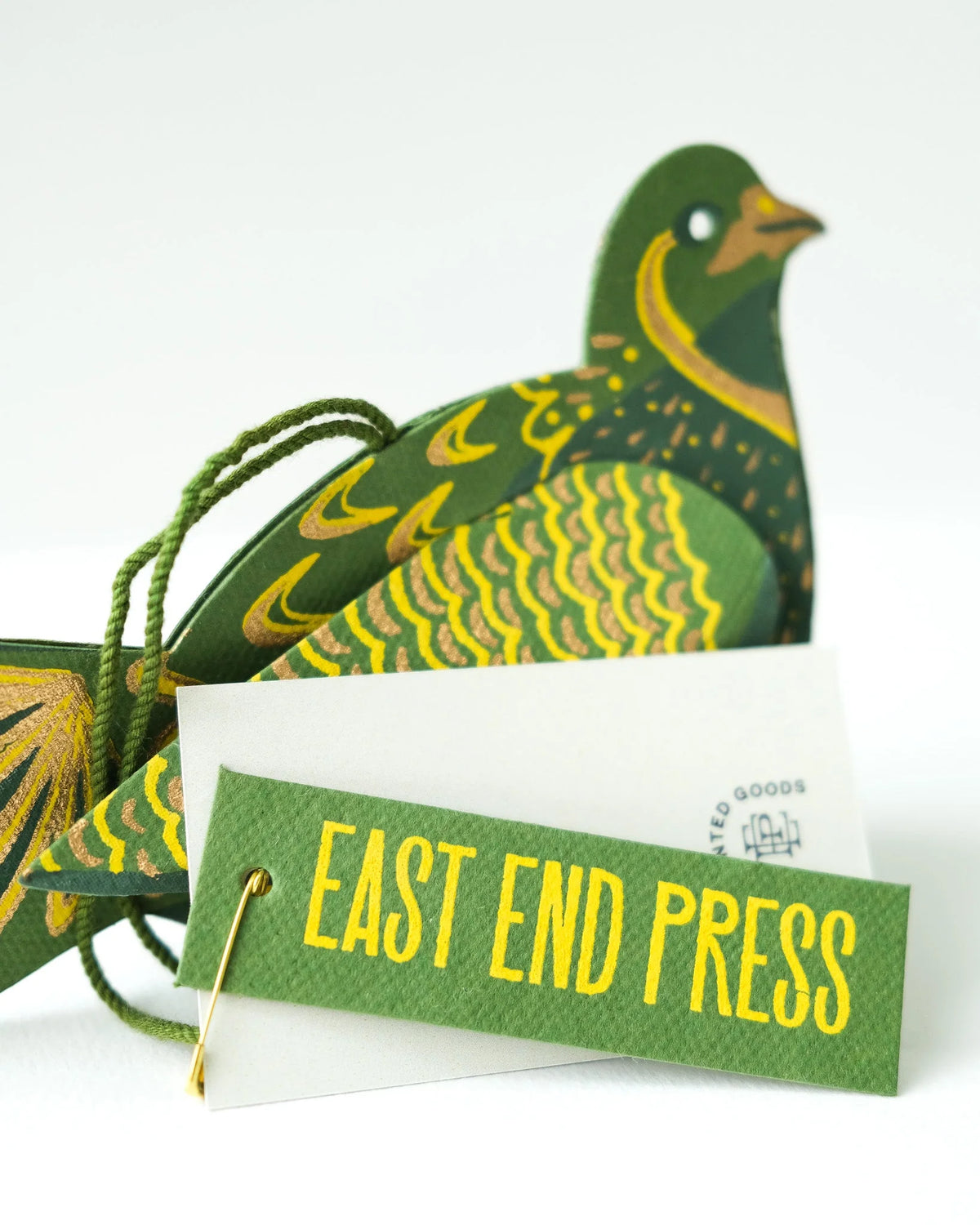 East End Press Partridge Screen-Printed Board Decoration