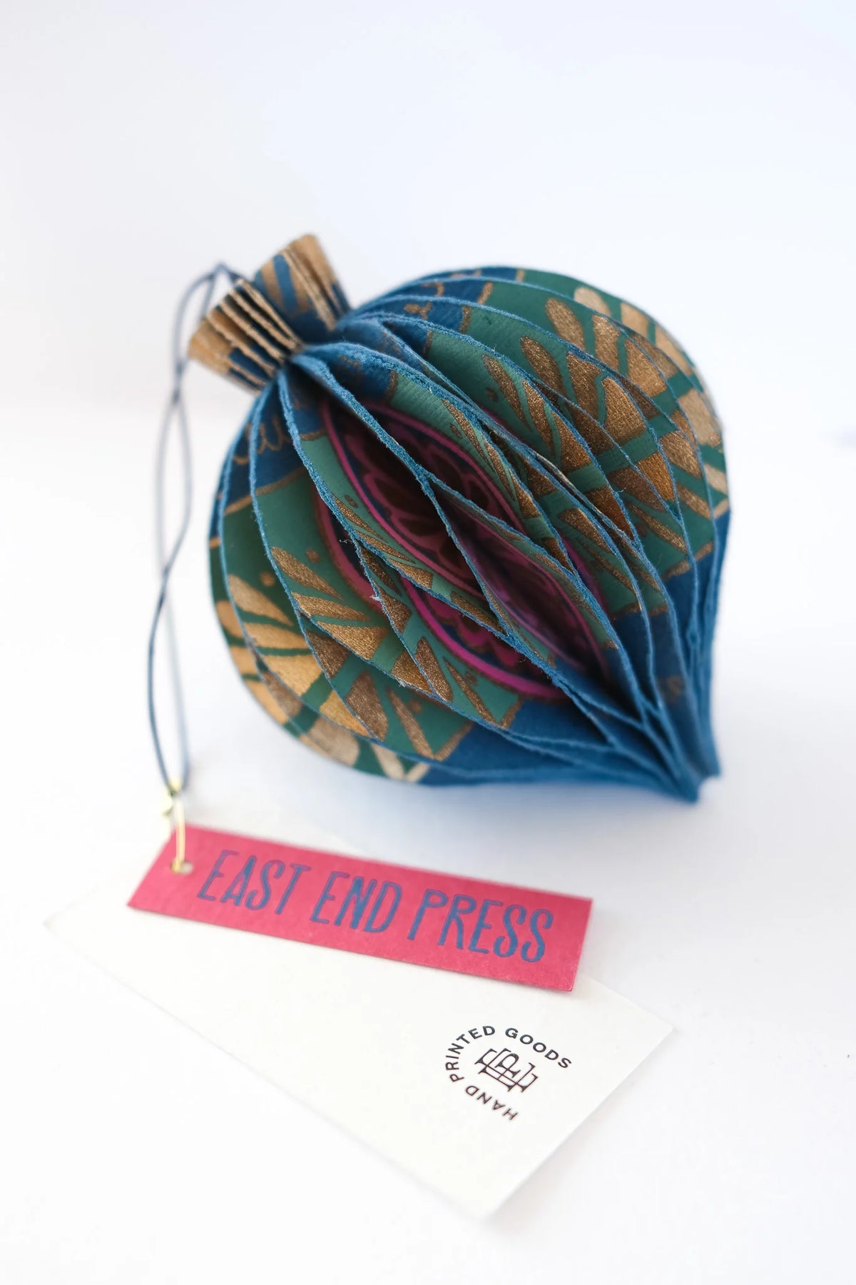 East End Press Honeycomb - Blue Bauble