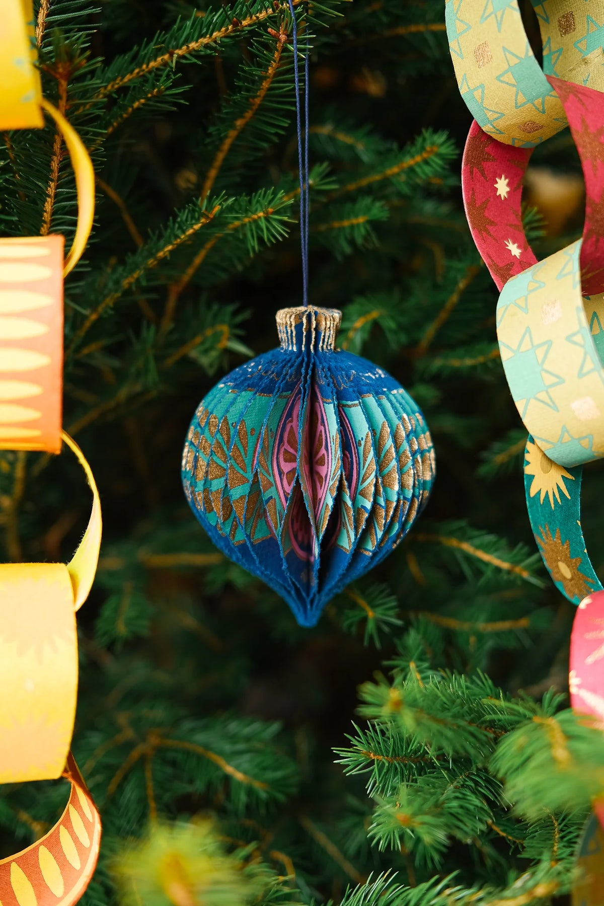 East End Press Honeycomb - Blue Bauble