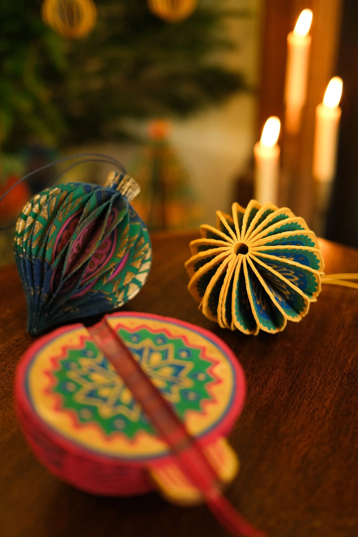 East End Press Honeycomb - Yellow Bauble