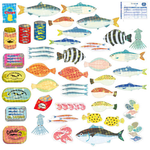 Stone Marketing Japanese HACO Fish Stickers