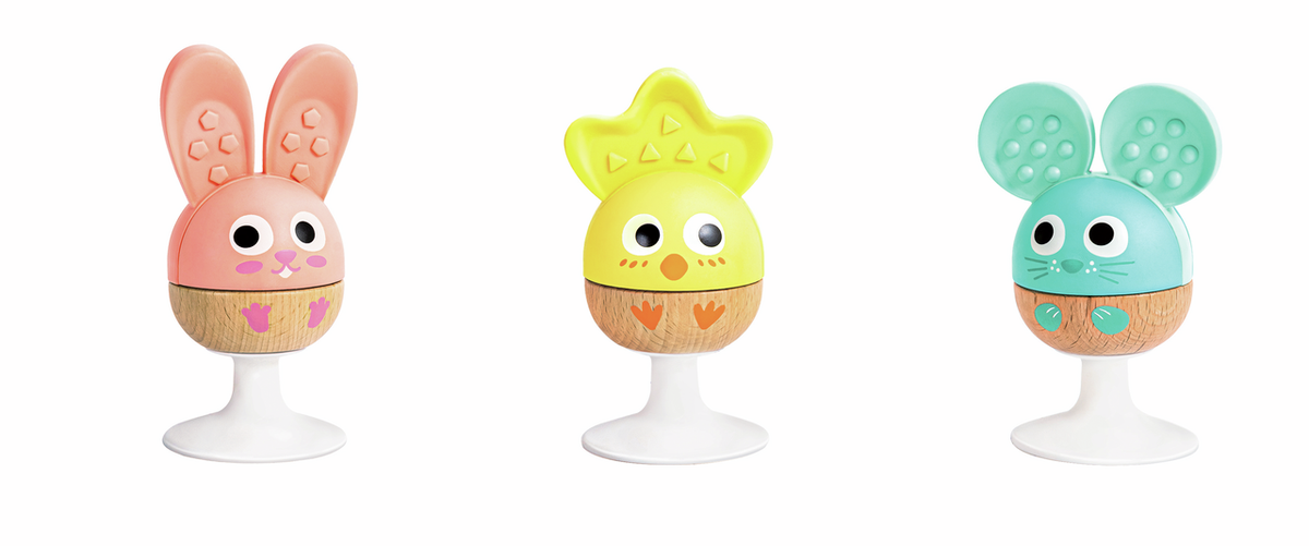 Hape Cherry Critter Rattle Trio