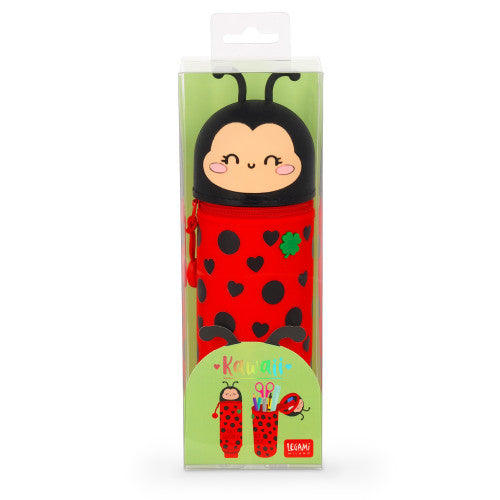 Legami Kawaii 2 in 1 Soft Silicone Pencil Case - Ladybug