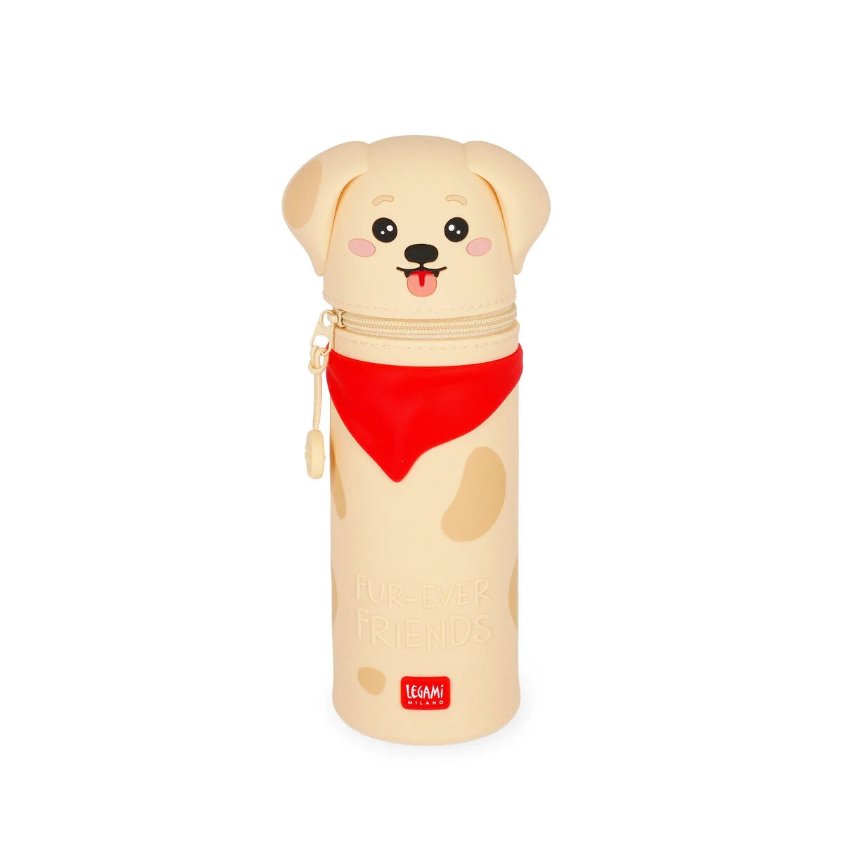 Legami Kawaii - Golden "Fur-ever Friends" 2-in-1 Silicone Pencil Case